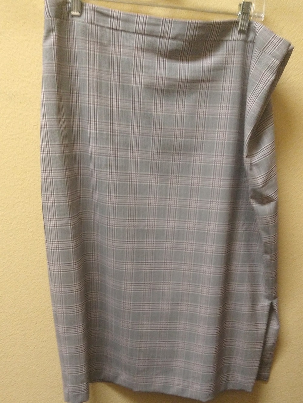 Banana Republic Light Gray Glen Plaid Pencil Skirt